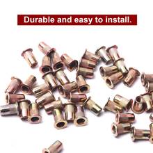 50Pcs M4 Carbon Steel Rivets Zinc Plated Hollow Rivets Durable Threaded Rivets For Electrical Wood Metal Hardware Fastener Tools 2024 - buy cheap