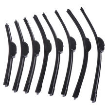 16 14 '''' '''' '''' ''22 21 20 19 18 U-tipo Universal Macio Frameless carro De Borracha Bracketless Windshield Wiper Blade