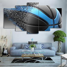 Modular Picture Modern Decoration Photo 5 Panel Basketball Wall Art Painting Canvas Poster Frame Soccer For Living Room 2024 - buy cheap