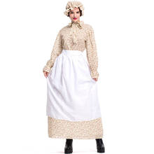 Костюм горничной для взрослых женщин, Длинное Элегантное платье для костюмированной вечеринки в европейском стиле, с бабушкой, волком, традиционным европейским Хэллоуином 2024 - купить недорого