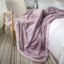Manta dupla grande grossa de flanela, tapete de lã de ar condicionado quente e macio para o inverno, para casa e escritório, x cm 2024 - compre barato