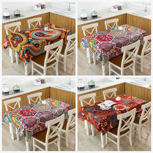 Mantel impermeable Multicolor de Mandala para decoración del hogar, cubierta de mesa de restaurante con patrón de Kilim exótico, estilo Paisley 2024 - compra barato
