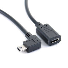 USB-C/USB Type c female to mini usb male angle extension cable Adapter cord 2024 - buy cheap