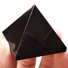Природный черный обсидиан, кварцевый кристалл, подарок, Декор для дома, поделки из искусственных кристаллов, подарок на день рождения 2024 - купить недорого