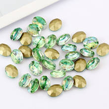 Rivoli-diamantes de imitación redondos para uñas, Pegamento de cristal para uñas, piedra elegante, Color verde 2024 - compra barato
