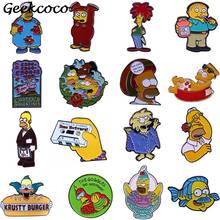 J1721 Geekcoco Enamel Pin Cartoon Brooch Collection Cute Metal Lapel Badge Brooches for Women Men Jewelry Gift 2024 - buy cheap