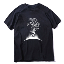 COOLMIND-Camiseta de manga corta para hombre, camisa 100% de algodón con estampado espacial, informal, fresca, unisex 2024 - compra barato