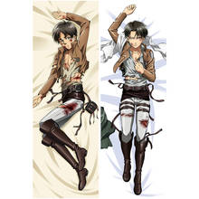 Anime Attack on Titan Pillow Cover Levi Ackerman Mikasa Ackerman Pillowcase Cool 3D Two-Sided Bedding Hugging Body Pillow Case 2024 - buy cheap