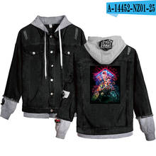 2021 New Stranger Things Hoodies Denim Jacket Fashion Men/Women Casual Harajuku Sweatshirt Stranger Things Print Denim Clothes 2024 - buy cheap