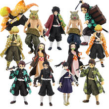 Figuras de Demon Slayer de 16-18cm, Kimetsu No Yaiba, Kamado, Tanjirou, Tsuyuri, Kanawo, Agatsuma, Zenitsu, Tomioka, Giyuu, modelo de PVC 2024 - compra barato