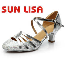 Sol lisa sapatos de dança latina das mulheres para senhoras meninas salsa tango sapatos de dança de salão sapatos de salto alto sapatos de dança 5/7cm 2024 - compre barato