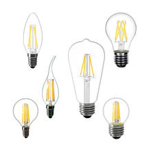Bombilla LED E27 E14, 2W, 4W, 6W, 8W, 220V, lámpara Retro, globo de vela, Bola de filamento, Bombillas Edison 2024 - compra barato
