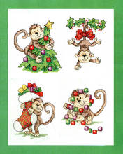 "Christmas monkey"Animal Cartoon Counted cross stitch kit 14ct 11ct printed fabric embroidery DIY needlework  FishXX 2024 - buy cheap