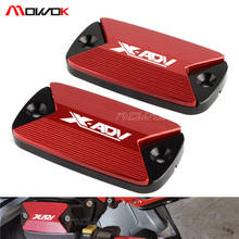 Fits For Honda XADV 2017-2020 2018 One Pair CNC Brake fluid reservoir cap cover Motorcycle Accessories With LOGO X-AVD 2024 - buy cheap