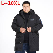 Женская Длинная зимняя куртка в деловом стиле, однотонная парка, верхняя одежда, размеры 10XL, 8XL, 6XL, 5XL 2022 - купить недорого