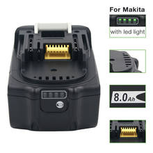 Batería recargable para herramienta eléctrica Makita BL1830, BL1840, BL1850, BL1860, 18V, 8.0A, protección equilibrada de celda única 2024 - compra barato