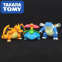 Takara Tomy Pokemon 4 см Charizard Blastoise Venusaur Mewtwo средние MC украшения Аниме фигурки куклы игрушки 2024 - купить недорого