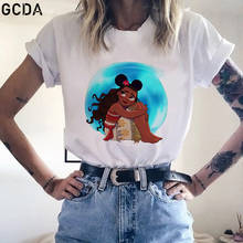 New Moana Mickey Ear Hat Tshirt Women T Shirt Fashion Girls T-shirts Harjauku Tee Tops Female Cute Tee Shirts Streetwear Tshirt 2024 - buy cheap