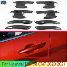 Manija de puerta de plástico ABS para coche Hyundai Elantra CN7, cubierta de ajuste de reemplazo, inserto de guarnición moldura, 2020, 2021 2024 - compra barato