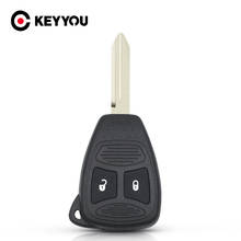 KEYYOU  For Chrysler 300C PT CRUISER For Jeep Dodge 2 Buttons Auto Uncut Key Blank Blade Cover Remote Car Key Shell Fob Case 2024 - buy cheap