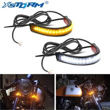 Flexible 36 LED Motorcycle Light Bar Strip Tail Turn Signal Tail Rear Brake Stop Bulb Lamp Brake Light 3014 SMD Dual Color 2024 - buy cheap