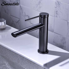 Brass Black Deck Mounted Single Hole Single Handle Hot Cold Bathroom Mixer Sink Tap Basin Faucet Vanity Water Tapware 2024 - buy cheap