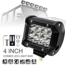 4 Inch 36W 5500LM Modified Offroad Car Work Light Top Spot Combo LED Lamp Three Rows light Bars for Off-road Auto Pickup Wagon 2024 - buy cheap