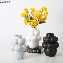 Vaso de cerâmica em forma de uva, arranjo de flores irregular, vaso de flores, arranjo de flores para sala de estar, escritório, arte, decoração 2024 - compre barato