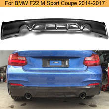Difusor de fibra de carbono para para-choque traseiro, para bmw 2 series f22 m sport coupe 2014-2019, conversível 220i, possui 2014 e 2017 2024 - compre barato