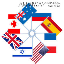 AMMIWAY 30x45 см 1 шт. флаг для россии, российской федерации, испании, франции, америки, сша, израиля, великобритании, канады 2024 - купить недорого