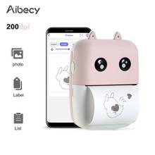 Aibecy Mini printer Pocket Thermal Printer 58mm Wireless BT Printer 200dpi with 1 Roll Thermal Paper for Printing Photo Android 2024 - buy cheap