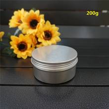 Caja de aluminio vacía redonda de 200g, 82x43mm, latas de Metal, 200ml, crema cosmética, artesanal, jarra de té rellenable, olla de aluminio 2024 - compra barato