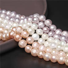 10-11mm Large Potato Round Pearl Beads Baroque Natural Freshwater Pearl Loose Bead DIY Jewelry Earrings Necklace Making 14" 2024 - buy cheap