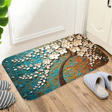 Door mat Flannel Plush Rectangle Non-Slip Doormat Bedroom Kitchen Entrance Print Floor Mat Doormats Non Slip Door Floor Mats Q4 2024 - buy cheap