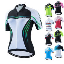 JPOJPO Летняя женская велосипедная Джерси командная спортивная велосипедная рубашка с защитой от ультрафиолета дорожный MTB велосипедный Джерси дышащая велосипедная одежда велосипедные топы 2024 - купить недорого