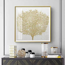 Wall Decorative Painting Posters and Prints Wall Art Canvas Painting Abstract Golden Tree Pictures for Living Room No Frame 2024 - buy cheap