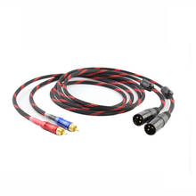hi-end 5N occ copper XLR to RCA audio interconect cable with NEUTRIK plug connector 2024 - buy cheap