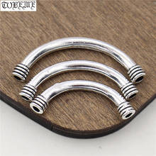 Handmade Thai 925 Silver Tube Beads100% 925 Sterling Bow Tube Beads DIY Bracelet BeadS Jewelry Findings 2024 - buy cheap