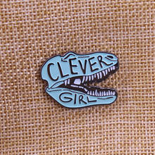 Clever Girl Raptor Dinosaur Brooch Badge Jurassic Park Enamel Pins Adventure Flim Lapel Pin 2024 - buy cheap