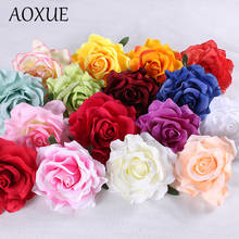 30pcs 11cm rose artificial silk flower heads for home wedding decoration DIY wreath flower wall with material craft fake flowers 2024 - buy cheap