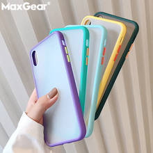 Mint Hybrid Simple Matte Bumper Phone Case For iPhone SE 2 11 Pro Xs MAX XR 6 6s 7 8 Plus Color Transparent Silicone Back Cover 2024 - buy cheap