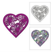 Troqueles de corte de Metal con corazón de flores ornamentadas para álbum de recortes y tarjetas, manualidades decorativas en relieve, sin sellos, 2021 2024 - compra barato