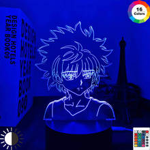 Lámpara Led 3d de Anime Hunter X Hunter Killua para decoración de dormitorio, luz nocturna, regalo de cumpleaños, luz de noche Led acrílica Hxh Killua Cute 2024 - compra barato