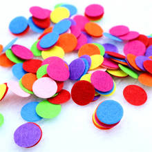 600 Pcs Round Wool Felt DIY Craft for Kids Handmade Felt Leaves Flowers Headwear Garland Scrapbooking Sewing Patch Accessories 2024 - buy cheap