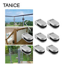 TANiCE 8 Pcs S/ M/ L 304 Stainless Steel Glass Clamp Bracket Clip Holder for 6-8mm / 8-10mm / 10-12mm Glass Balustrade Staircase 2024 - buy cheap