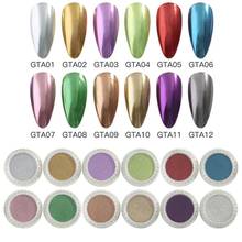 1g Nail Mirror Glitter Powder Metallic Color Nail Art Uv Gel Polishing Chrome Flakes Pigment Dust Decorations Manicure 12 Color 2024 - buy cheap