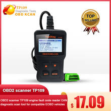 Obd2 scanner tp109 leitor de código de falha do motor pode ferramenta de verificação de diagnóstico para veículos compatíveis eobd 2024 - compre barato