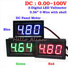 DC 0.00-100V 3 Digital LED Panel Voltage Meter Voltmeter 12V 24V 36V 48V 72V Car 2024 - buy cheap