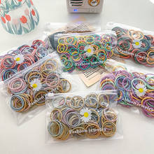 100pcs/Set Girls Hair Accessories Nylon Ties Elastic Hair Bands Children Ponytail Holder Rubber Bands Kids Hair Accessories 2024 - buy cheap