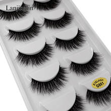 LANJINGLIN 5 pairs lashes 3d mink eyelashes makeup natural long false eyelashes extension strip fake eye lashes volume lash 2024 - buy cheap